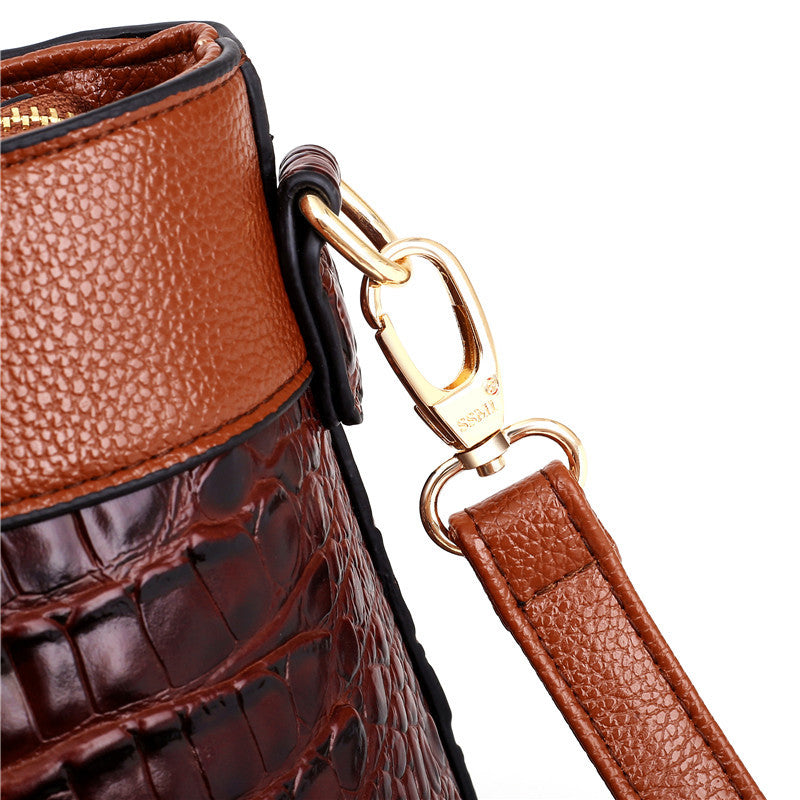 Sophia™ - Stylish Leather Croco Bag With Handmade Details